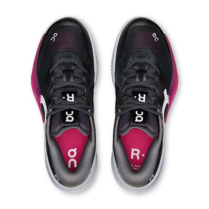 On The Roger Pro 3 Womens Clay Tennis Shoe - Black/Pink