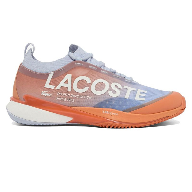 Lacoste AG-LT25 Lite Mens Clay Tennis Shoe - Light Blue/Orange