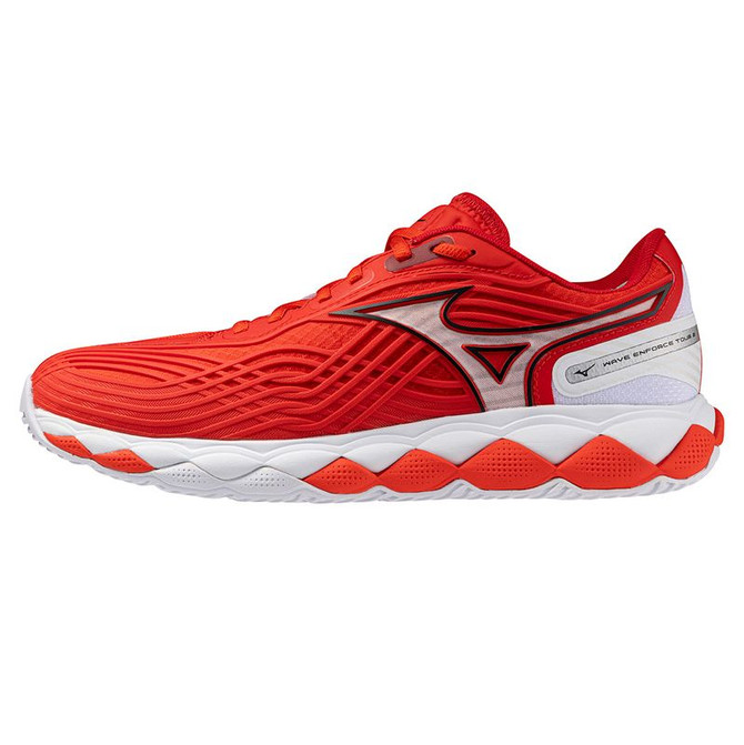 Mizuno Wave Enforce Tour 2 Mens Tennis Shoe - Fiery Red/White