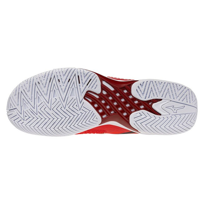 Mizuno Wave Exceed Tour 7 Mens Tennis Shoe - Fiery Red/White