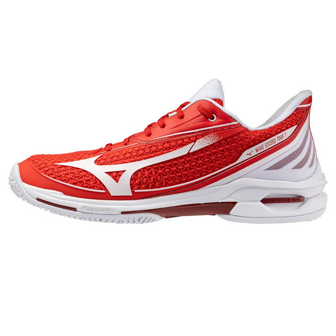 Mizuno Wave Exceed Tour 7 Mens Tennis Shoe - Fiery Red/White
