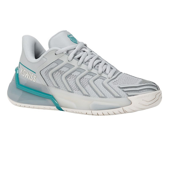 K Swiss Ultrashot 4 Womens Tennis Shoe - Glacier Gray/Baltic/Blanc deBlanc