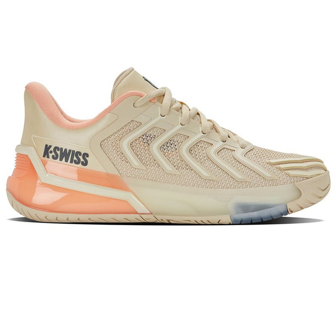 K Swiss Ultrashot 4 Womens Tennis Shoe - Whitecap Grey/Peach Parfait/Egret