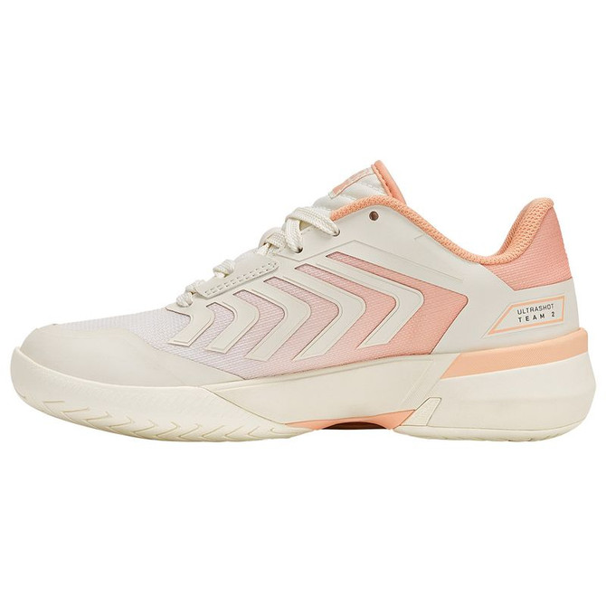 K Swiss Ultrashot Team 2 Womens Tennis Shoe - Egret/Peach Parfait