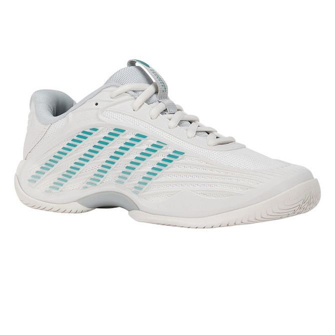 K Swiss Hypercourt Express 3 Womens Tennis Shoe - Blanc de Blanc/Glacier Grey/Baltic