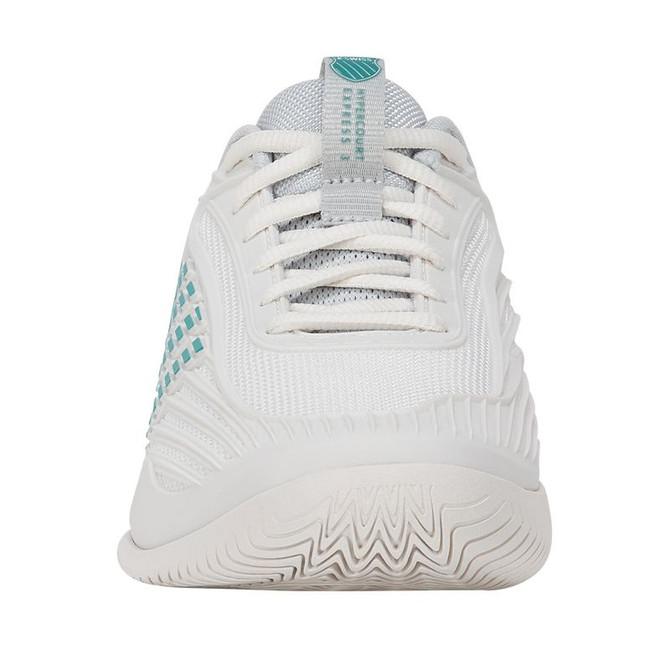 K Swiss Hypercourt Express 3 Womens Tennis Shoe - Blanc de Blanc/Glacier Grey/Baltic