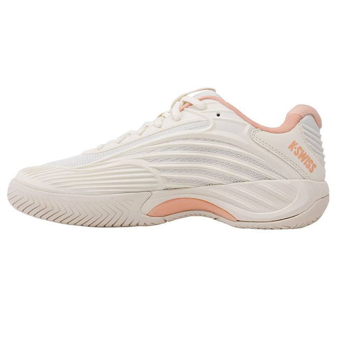 K Swiss Hypercourt Express 3 Womens Tennis Shoe - Egret/Peach Parfait