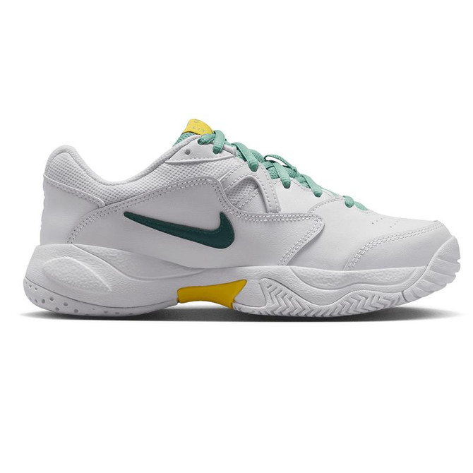 Nike Court Lite 2 Junior Tennis Shoe - White/Dark Atomic Teal/Healing Jade