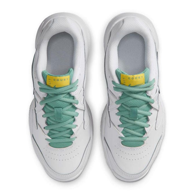 Nike Court Lite 2 Junior Tennis Shoe - White/Dark Atomic Teal/Healing Jade