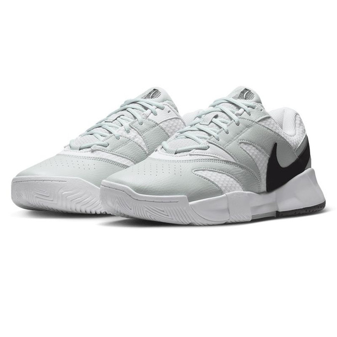 Nike Court Lite 4 Mens Tennis Shoe - White/Black/Light Silver