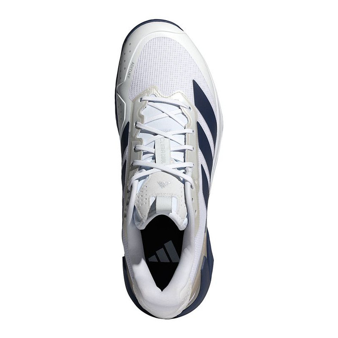 adidas Adizero Ubersonic 5 Mens Tennis Shoe - White/Dark Blue/Silver Metallic