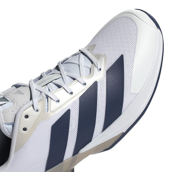 adidas Adizero Ubersonic 5 Mens Tennis Shoe - White/Dark Blue/Silver Metallic