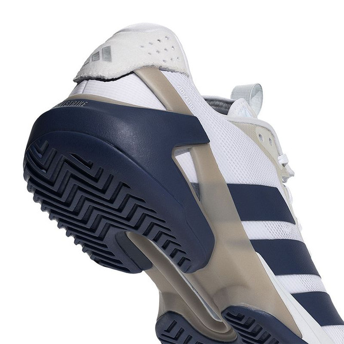adidas Adizero Ubersonic 5 Mens Tennis Shoe - White/Dark Blue/Silver Metallic
