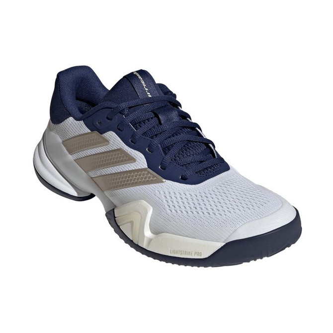 adidas Barricade 14 Mens Tennis Shoe - White/Cyber Metallic/Dark Blue