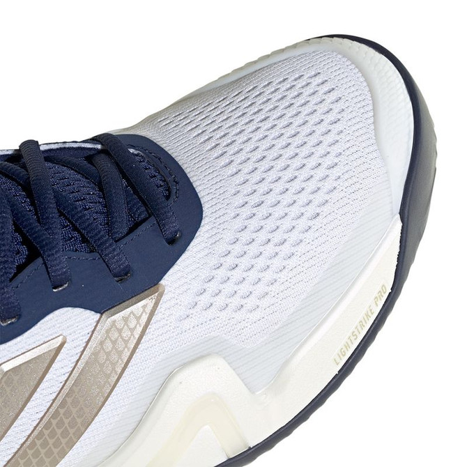 adidas Barricade 14 Mens Tennis Shoe - White/Cyber Metallic/Dark Blue
