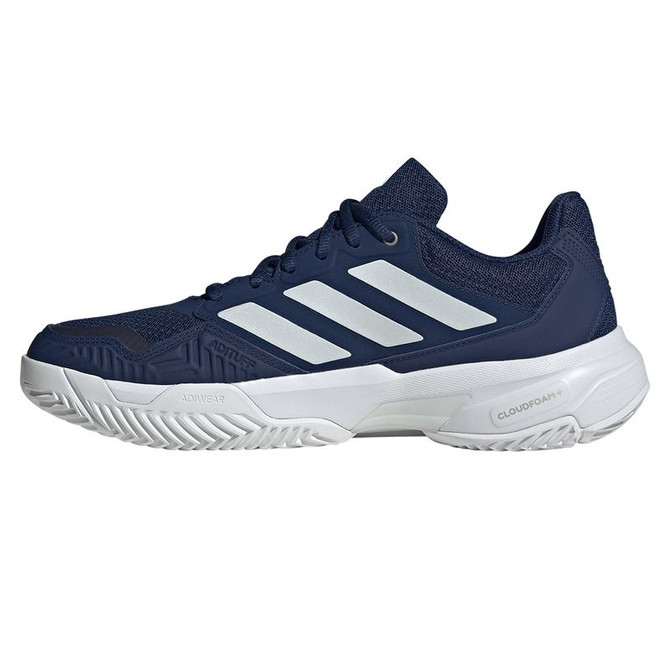 adidas CourtJam Control 3 Mens Tennis Shoe - Dark Blue/Zero Metallic/White