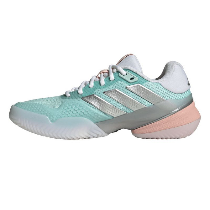 adidas Barricade 14 Womens Tennis Shoe - Semi Flash Aqua/Silver Metallic/Blush Pink