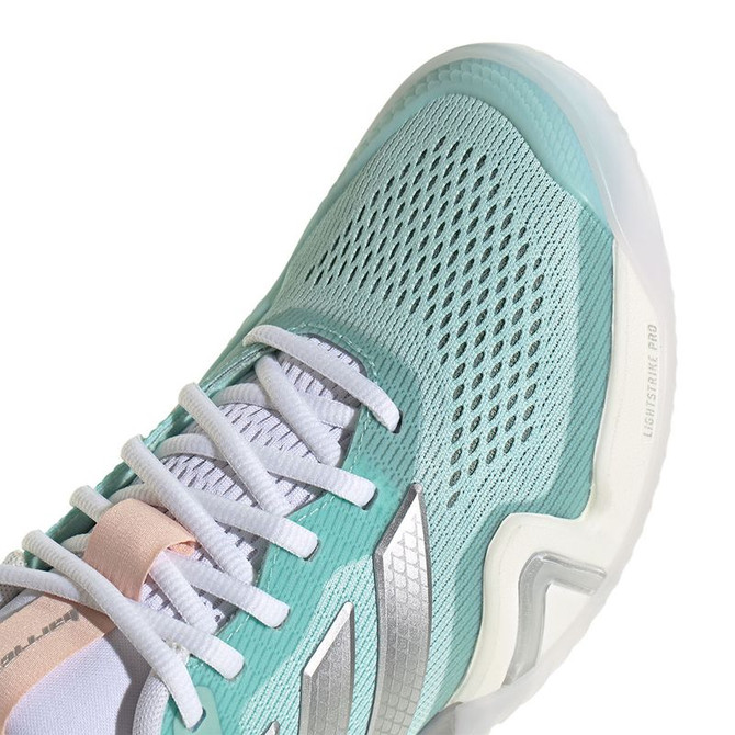 adidas Barricade 14 Womens Tennis Shoe - Semi Flash Aqua/Silver Metallic/Blush Pink