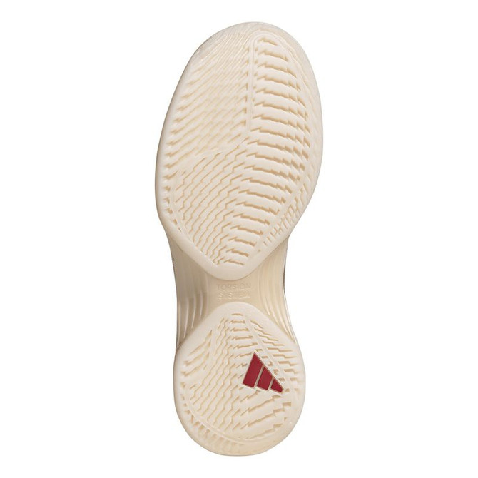 adidas Avacourt 3 Womens Tennis Shoe - Chalk White/Ice Gold Metallic/Victory Red
