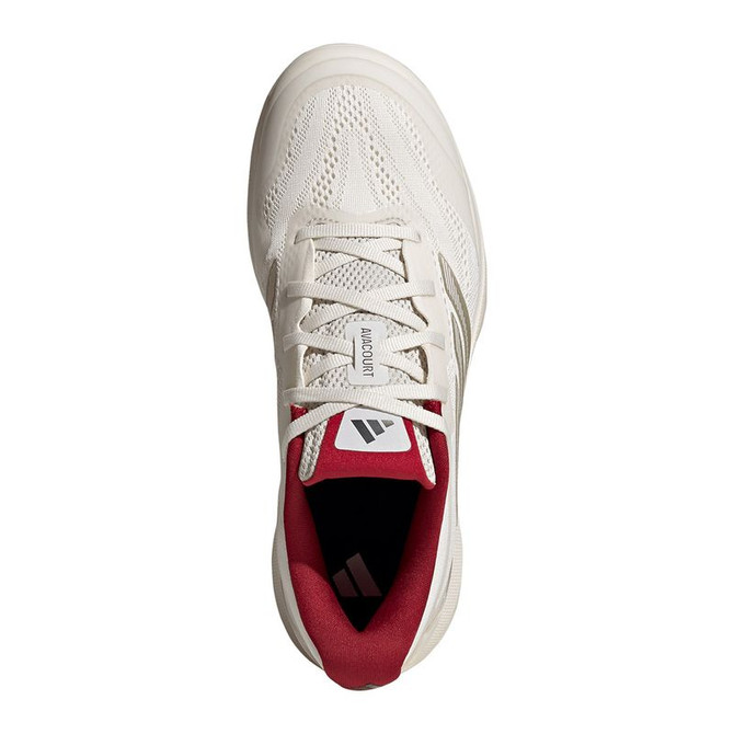 adidas Avacourt 3 Womens Tennis Shoe - Chalk White/Ice Gold Metallic/Victory Red