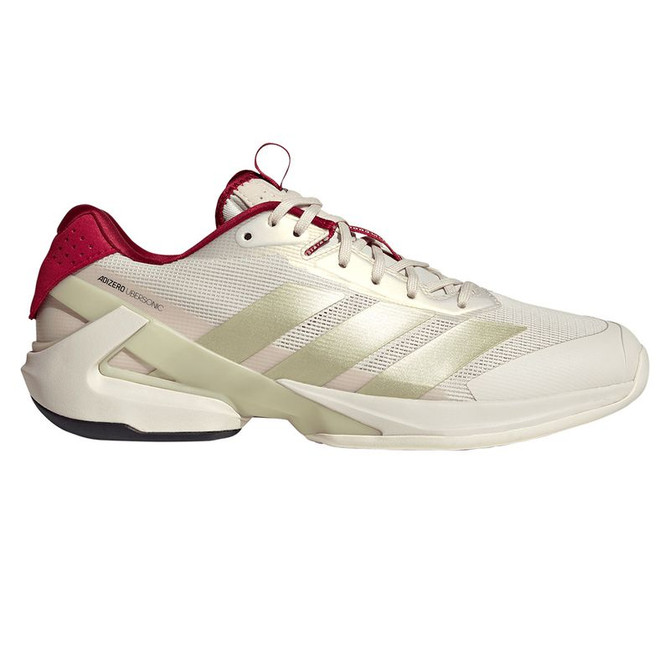 adidas Adizero Ubersonic 5 Mens Tennis Shoe - Chalk White/Ice Gold Metallic/Legend Ink