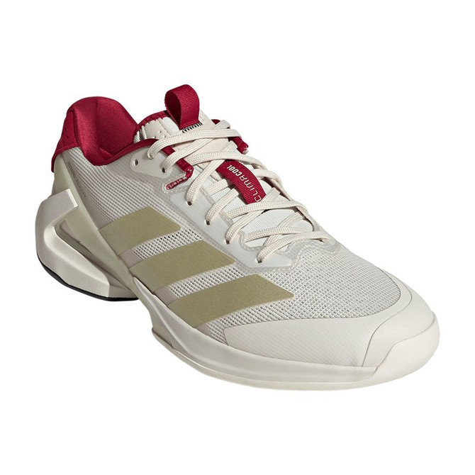 adidas Adizero Ubersonic 5 Mens Tennis Shoe - Chalk White/Ice Gold Metallic/Legend Ink