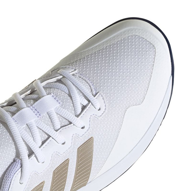 adidas GameCourt 2 Mens Tennis Shoe - White/Cyber Metallic/Dark Blue