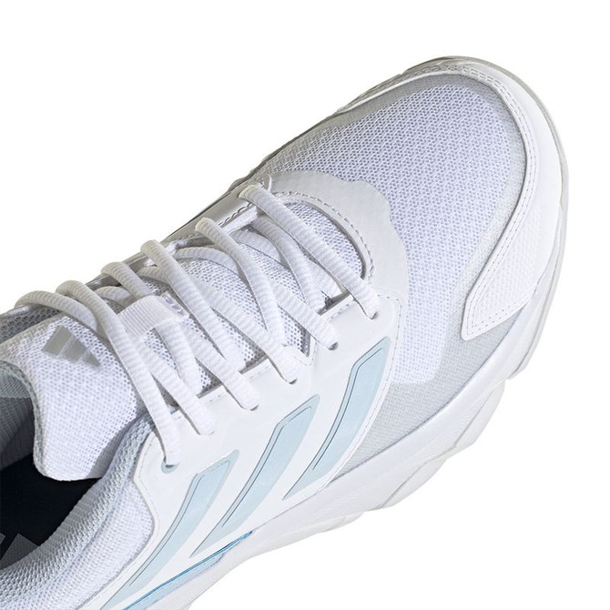 adidas CourtJam Control 3 Womens Tennis Shoe - White/Crystal White/Silver Metallic