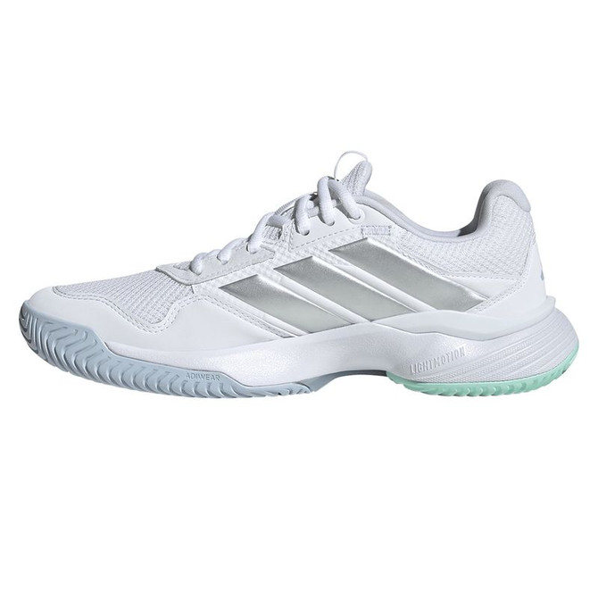 adidas Gamecourt 3 Womens Tennis Shoe - White/Silver/Ice Blue