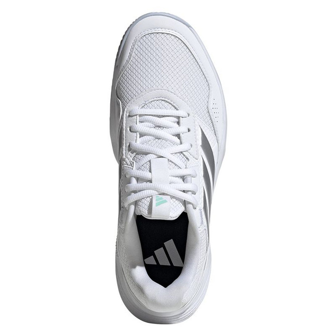 adidas Gamecourt 3 Womens Tennis Shoe - White/Silver/Ice Blue