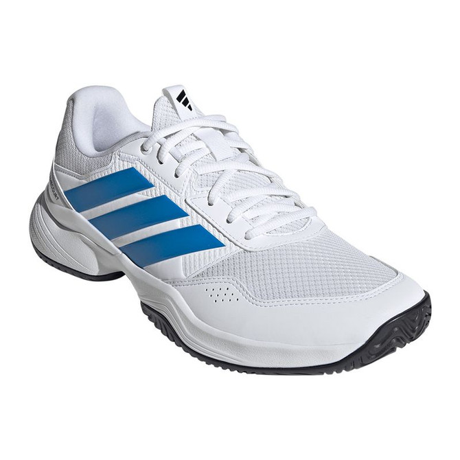 adidas Gamecourt 3 Mens Tennis Shoe - White/Lucid Ray Blue/Core Black