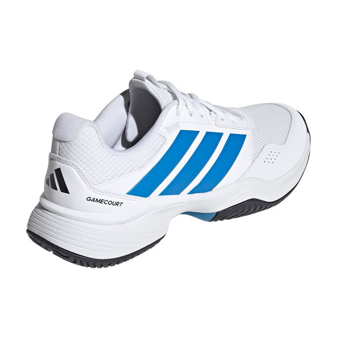 adidas Gamecourt 3 Mens Tennis Shoe - White/Lucid Ray Blue/Core Black
