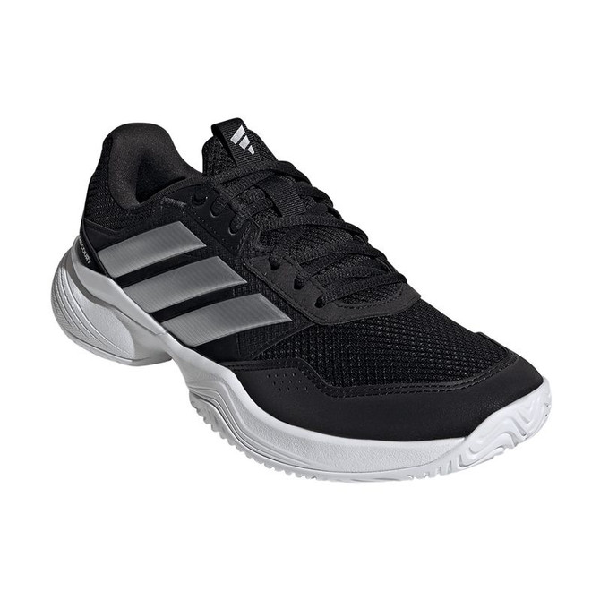 adidas Gamecourt 3 Womens Tennis Shoe - Black/Silver/White