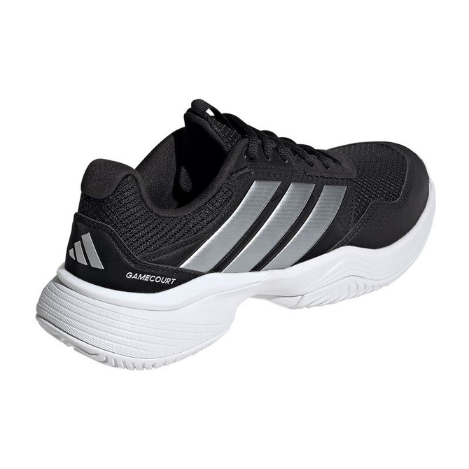 adidas Gamecourt 3 Womens Tennis Shoe - Black/Silver/White
