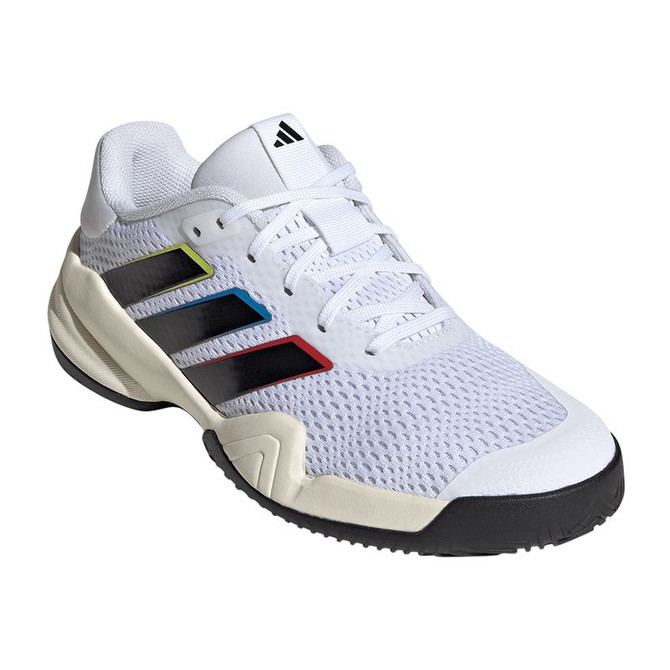adidas Barricade Junior Tennis Shoe - White/Black