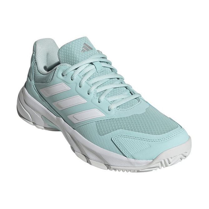 adidas Courtjam Control 3 Womens Tennis Shoe - Halo Mint/White/Silver