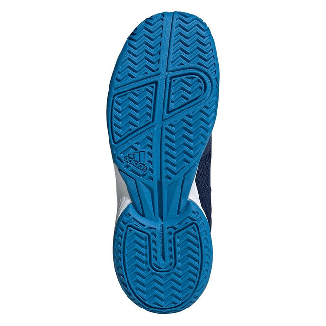 adidas Courtflash Junior Tennis Shoe - Dark Blue/White/Bright Blue