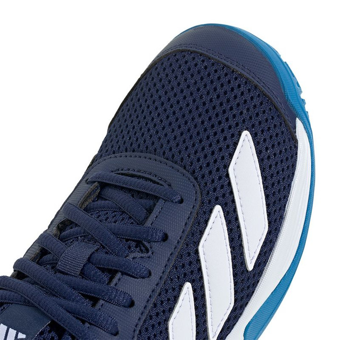 adidas Courtflash Junior Tennis Shoe - Dark Blue/White/Bright Blue