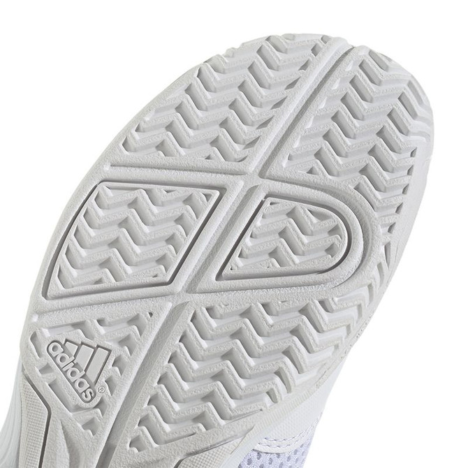 adidas Courtflash Junior Tennis Shoe - White/Black