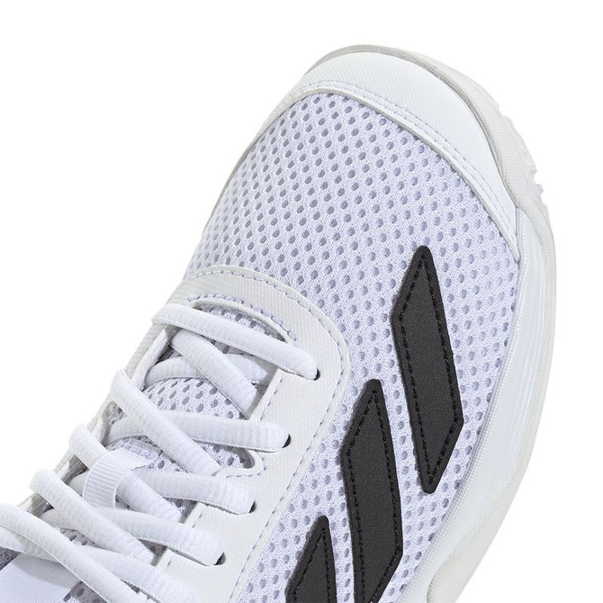 adidas Courtflash Junior Tennis Shoe - White/Black