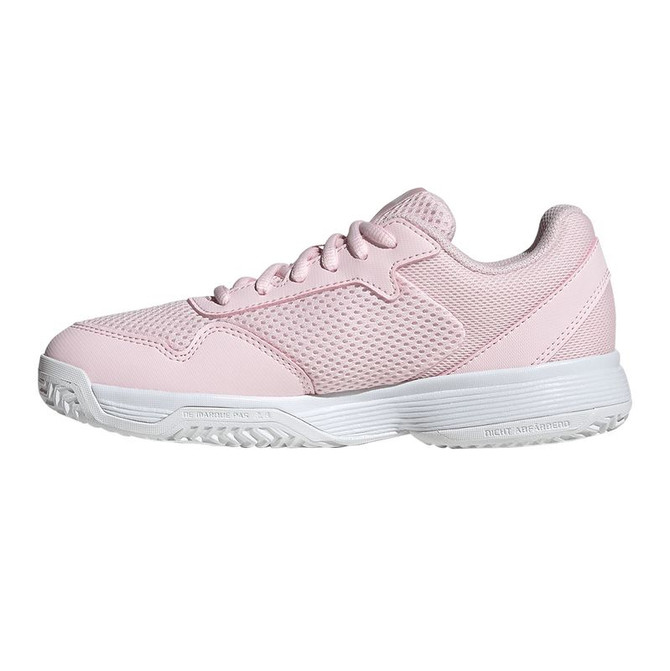 adidas Courtflash Junior Tennis Shoe - Distilled Pink/White