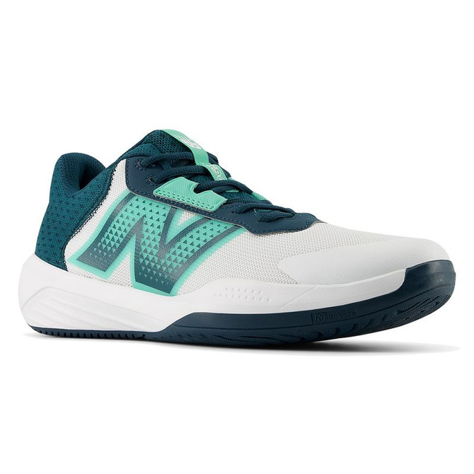 New Balance 696v6 (2E) Mens Tennis Shoe - White/Medusa Green