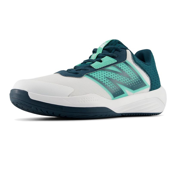 New Balance 696v6 (D) Mens Tennis Shoe - White/Medusa Green
