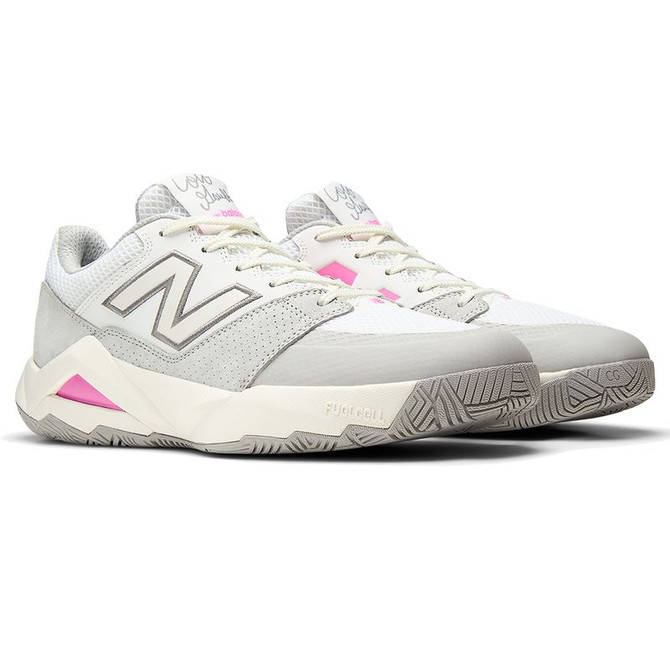 New Balance Coco Delray (2E) Mens Tennis Shoe - White/Pink Heat