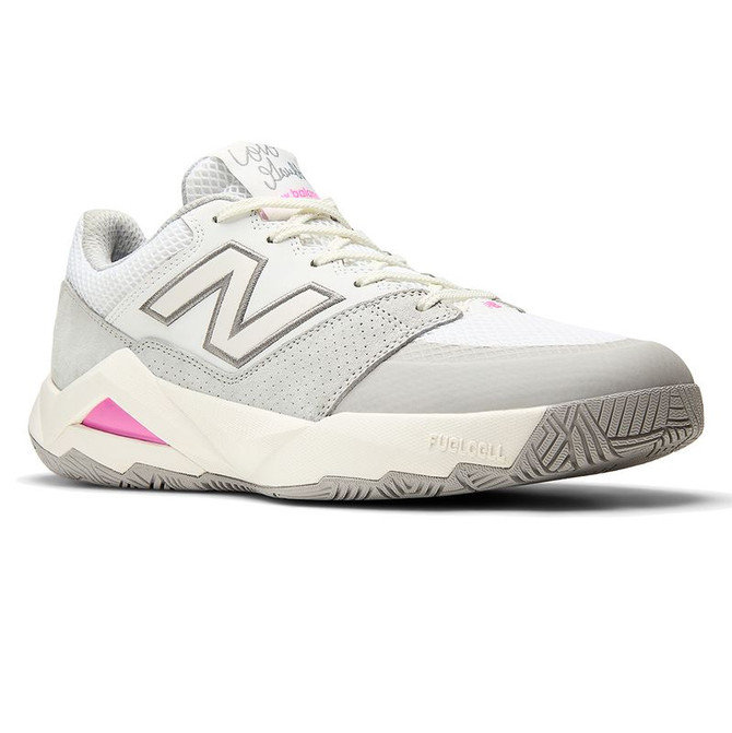 New Balance Coco Delray (2E) Mens Tennis Shoe - White/Pink Heat