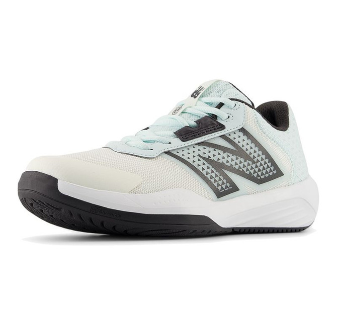 New Balance 696v6 (B) Womens Tennis Shoe - Sea Salt/Glint Blue/White