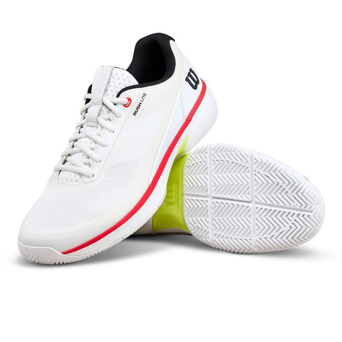 Wilson Rush Lite 5 Mens Tennis Shoe - White/Black/Infrared