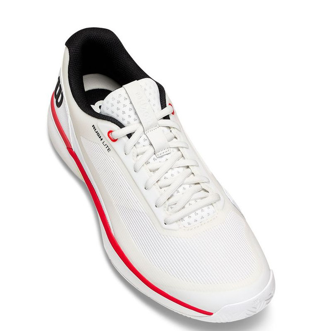 Wilson Rush Lite 5 Mens Tennis Shoe - White/Black/Infrared