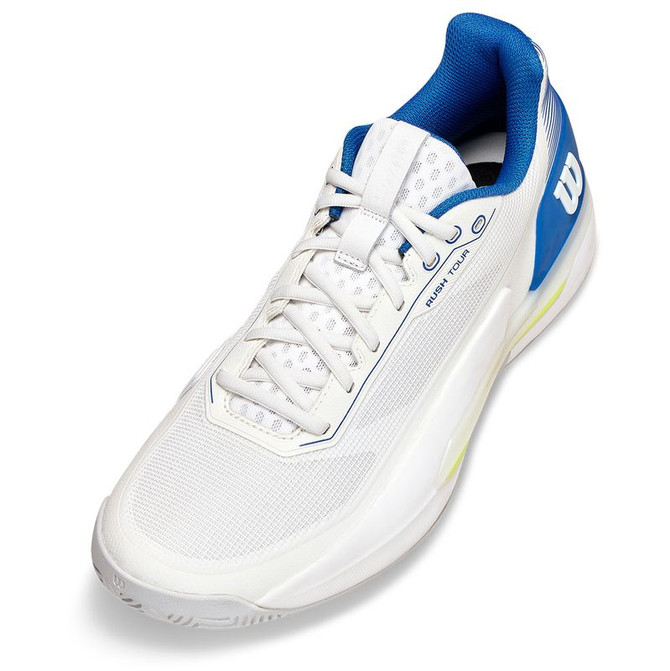 Wilson Rush Tour 5 Mens Tennis Shoe - White/Deja Vu Blue/Lunar Rock