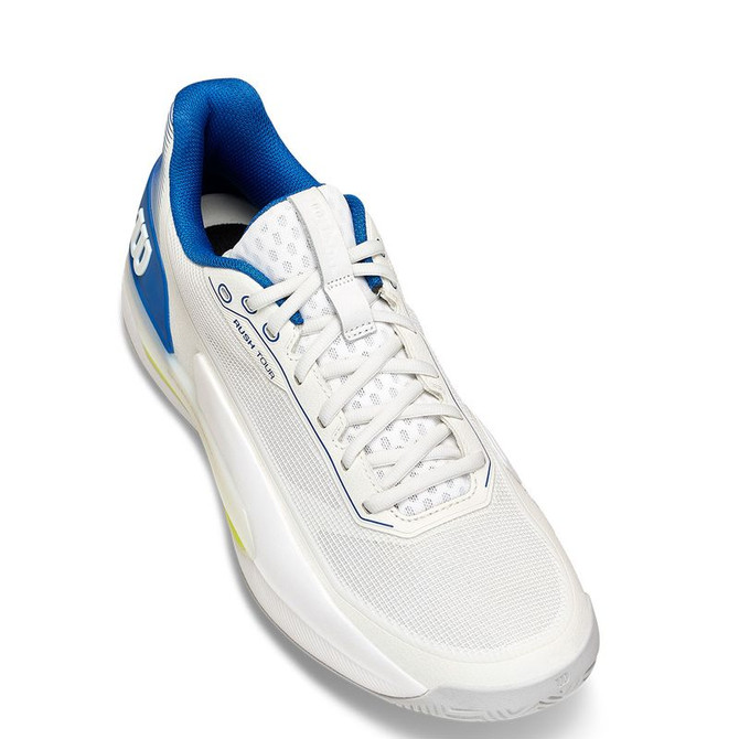 Wilson Rush Tour 5 Mens Tennis Shoe - White/Deja Vu Blue/Lunar Rock